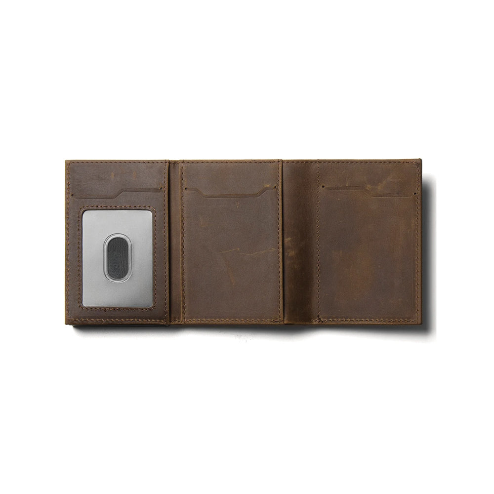 Πορτοφόλι Δερμάτινο Crazy Horse 3πλο με καρτοθήκη RFID