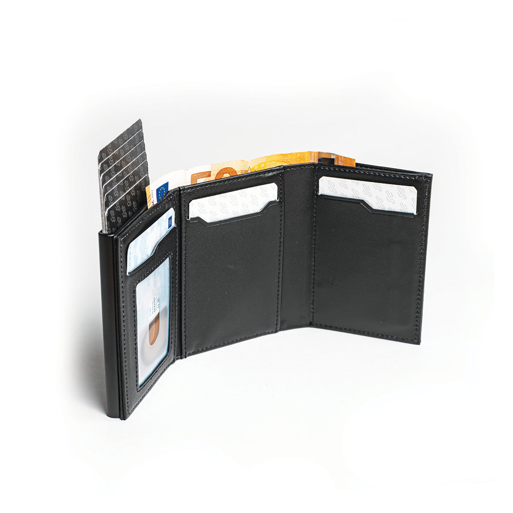 Premium Πορτοφόλι Δερμάτινο 3πλο με καρτοθήκη RFID