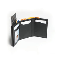 Premium Πορτοφόλι Δερμάτινο 3πλο με καρτοθήκη RFID