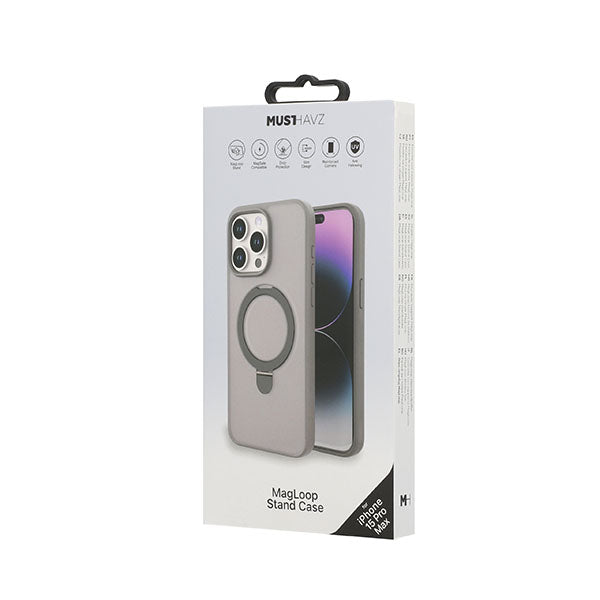 Θηκη Musthavz MagLoop Με MagSafe και Stand Για Apple iPhone 15 Pro Max Γκρι