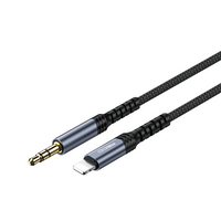 Recci RDS-A26 Aux Cable 3.5mm male Lightning 1m - Black