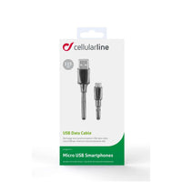 CELLULAR LINE 131745 USB Καλώδιο Συγχρονισμού και Φόρτισης microUSB (1,2m) Μαύρο