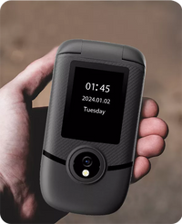 BLACKVIEW 4G DUAL-SCREEN FLIP PHONE (48MB+128MB) MIDNIGHT BLACK