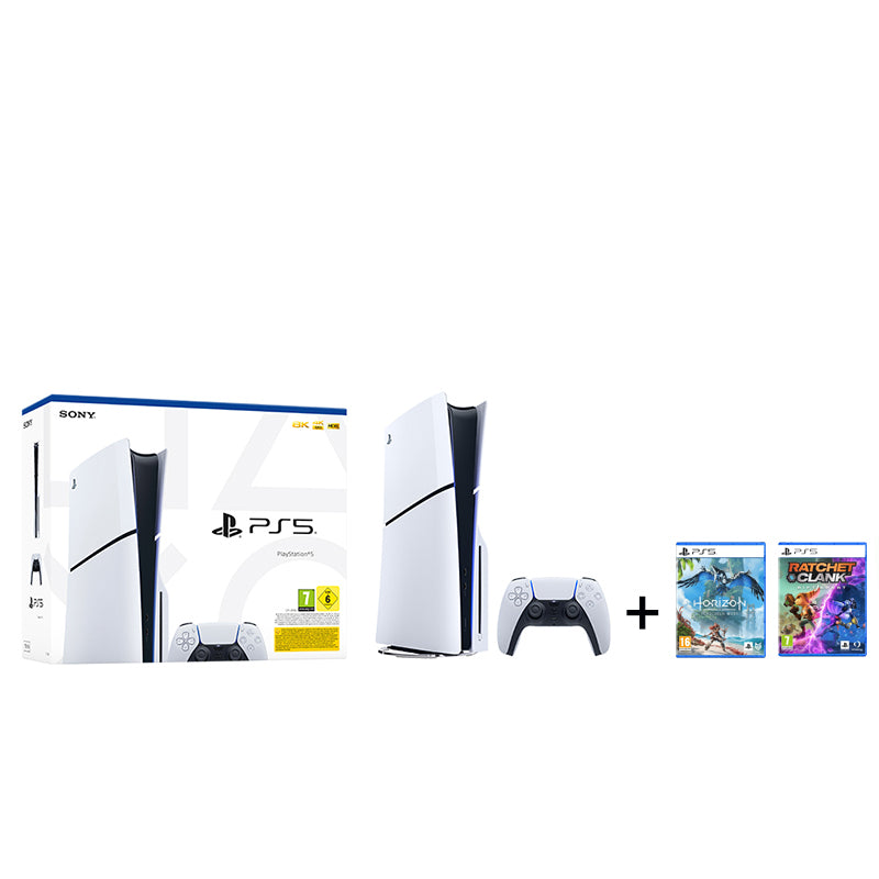 Sony PlayStation 5 BluRay Slim Edition + Horizon Forbidden West + Ratchet & Clank: Rift Apart