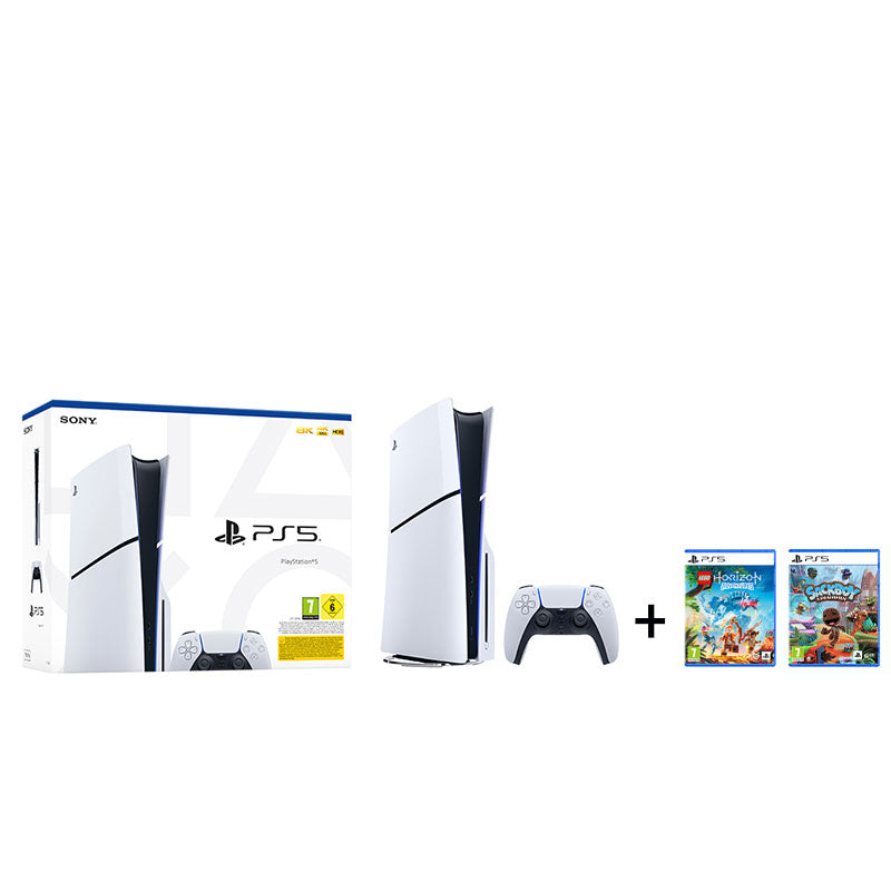 Sony PlayStation 5 BluRay Slim Edition + LEGO Horizon Adventures + Sackboy A Big Adventure!