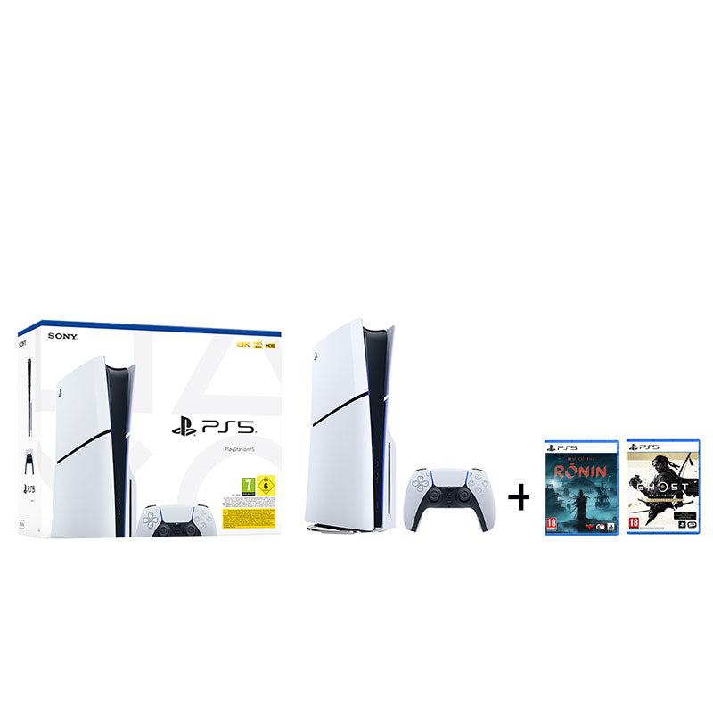Sony PlayStation 5 BluRay Slim Edition + Rise Of The Ronin + Ghost of Tsushima