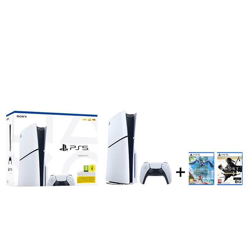 Sony PlayStation 5 BluRay Slim Edition + Horizon Forbidden West + Ghost of Tsushima Director’s Cut