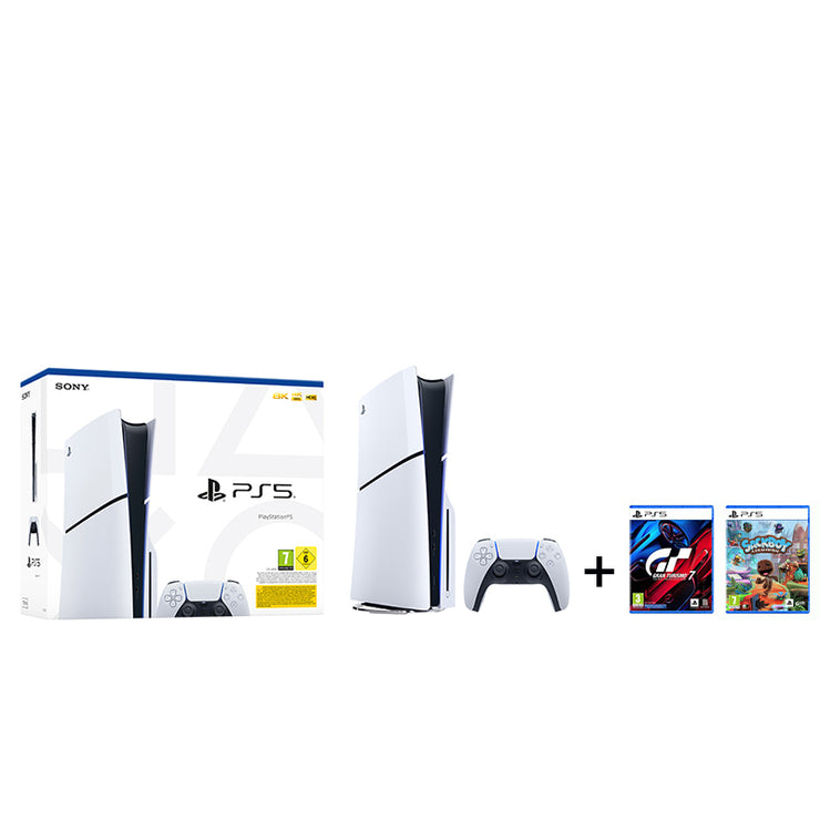 Sony PlayStation 5 BluRay Slim Edition + Gran Turismo 7 Standard Edition + Sackboy A Big Adventure!