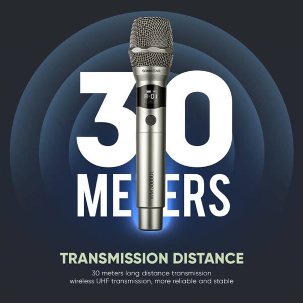SONICGEAR DUAL PROFESSIONAL UHF WIRELESS LED MICROPHONE WM 3300 UL